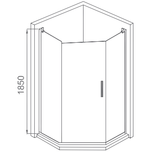 Душевой уголок GOOD DOOR PANDORA 100x100 (PANDORA PNT-100-T-CH)
