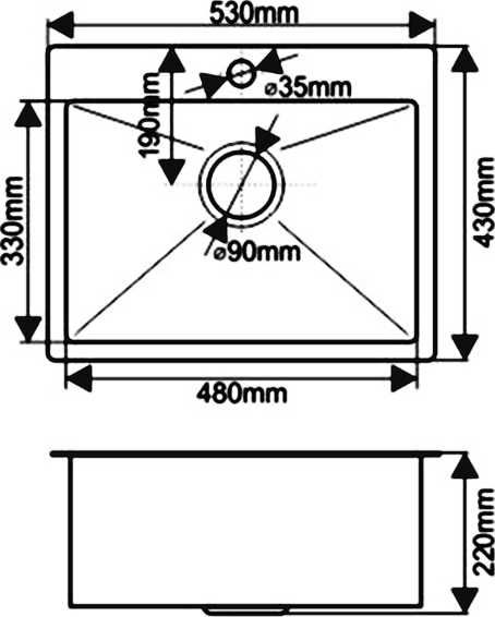 Мойка кухонная Melana D5343HG золото