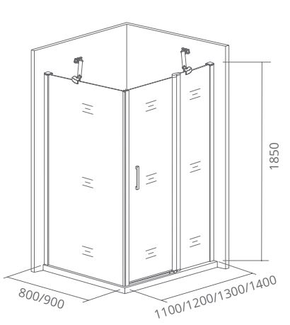 Боковая стенка GOOD DOOR PANDORA 80x185 (PANDORA SP-80-С-CH)