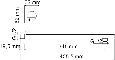 Душевой кронштейн Wasserkraft Exter (A110)