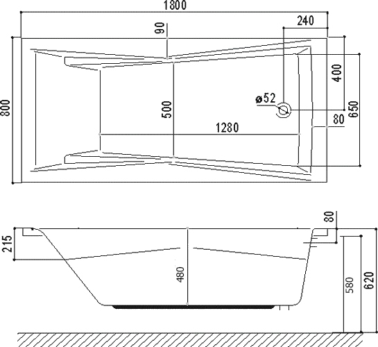 Акриловая ванна Excellent Palace Soft WAEX.PAL18.SOFT 180x80