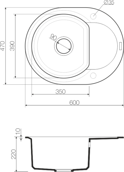 Мойка кухонная Omoikiri Sakaime 60E-EV (4993207) эверест