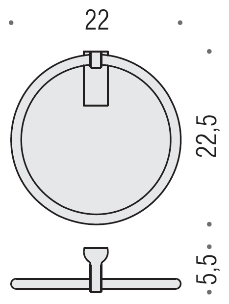 Полотенцедержатель Colombo Design Luna (В0111.000)