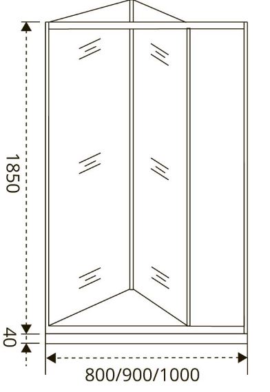 Душевая дверь GOOD DOOR INFINITY 90x185 (INFINITY SD-90-G-CH)