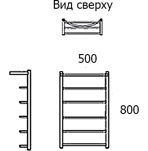 Полотенцесушитель водяной Тругор ЛЦ 80x50 (ЛЦнп2/8050П) хром