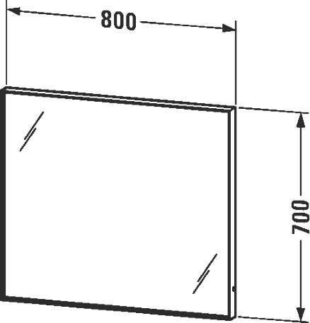 Зеркало Duravit L-Cube 80