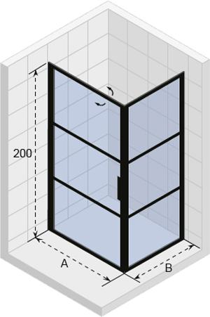 Душевой уголок Riho Grid GB201 100х100 см