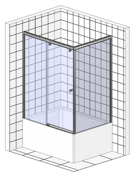 Шторка на ванну GuteWetter Slide Part GV-863A левая 160x90 см стекло бесцветное, профиль хром