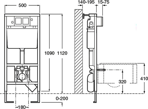 Комплект:  инсталляция для унитазов Roca DUPLO WC 890090020 + Кнопка смыва Roca PL1 Dual хром + сиденье Roca Dama Senso ZRU9302820 c микролифтом