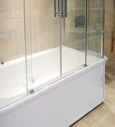 Шторка на ванну GuteWetter Slide Part GV-865 левая 140x80 см стекло бесцветное, профиль хром