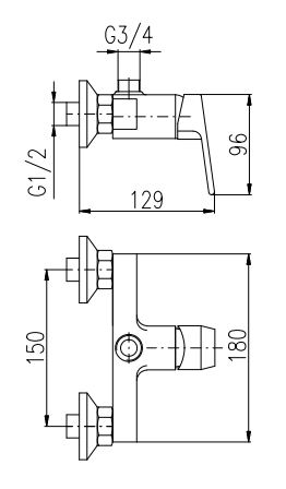 Смеситель для душа RAV SLEZAK COLORADO (CO282.5)