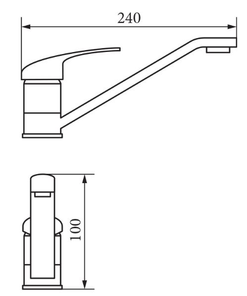 Смеситель для кухонной мойки VERAGIO PONT (VR.PNT-2180.CR)