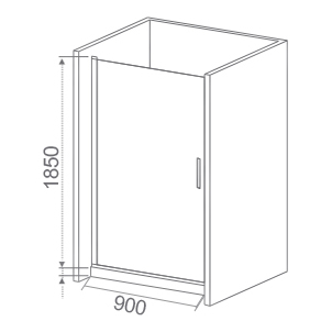 Душевая дверь GOOD DOOR PANDORA 90x185 (PANDORA DR-90-T-CH)