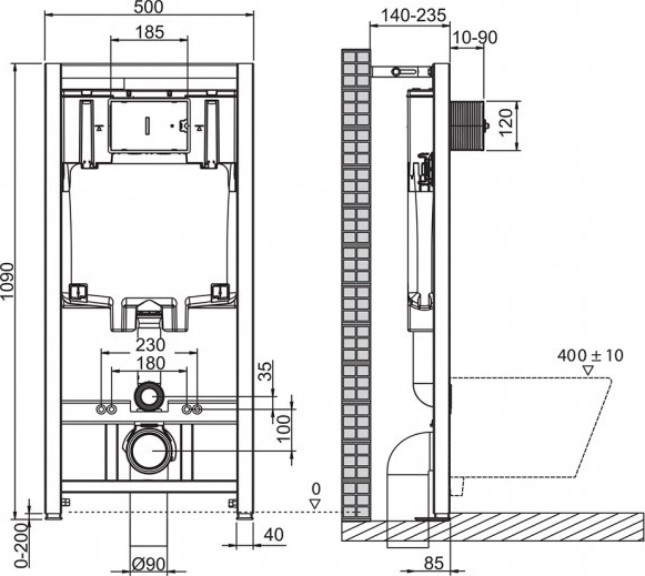 Инсталляция для унитазов BelBagno BB002-80