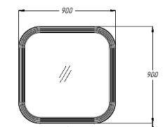 Зеркало OPADIRIS ИБИЦА 90 (Z0000013835) белый глянец