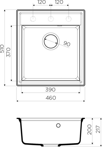 Мойка кухонная Omoikiri Daisen 46-PA (4993610) пастила