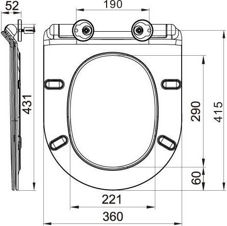 Сиденье с микролифтом BelBagno Piano (BB2111SC)