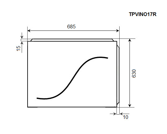 Боковой экран для ванны TIMO (TPVINO17R)