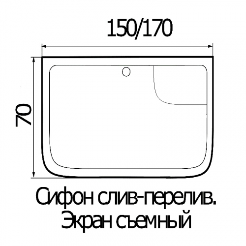 Душевой поддон River Wemor Sena 170х70х50 (10000001808)