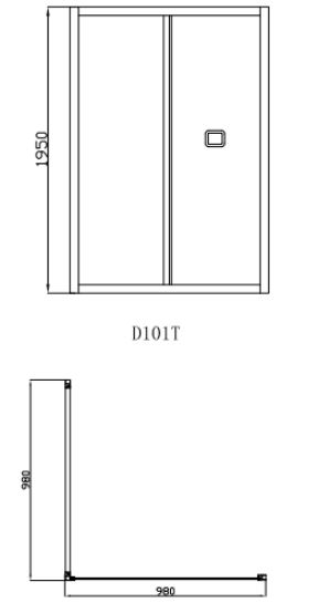 Душевая дверь CERUTTISPA BELLA 100x195 (BELLA D101T)
