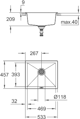 Мойка кухонная Grohe K700U 31654AT0