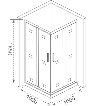 Душевой уголок GOOD DOOR INFINITY 100x100 (INFINITY CR -100-C-CH)