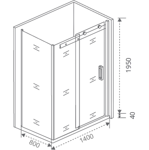 Душевой уголок Good Door Galaxy WTW+SP-C-CH 140x80