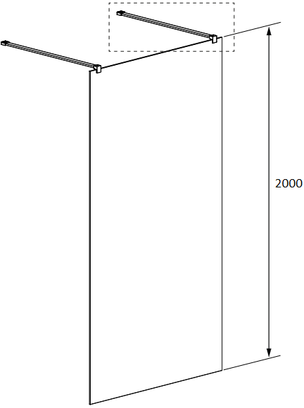 Душевая перегородка Radaway Modo X Black I Frame 160