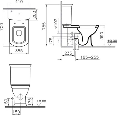 Унитаз-компакт VitrA Valarte 9722B003-7209