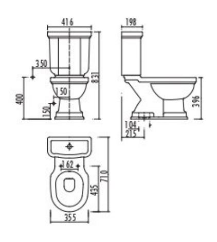 Унитаз напольный CREAVIT KLASIK (KL300-11CB00E-0000)