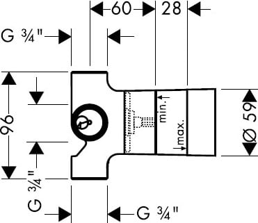 Скрытая монтажная часть переключающего вентиля HANSGROHE QUATTRO (15930180)