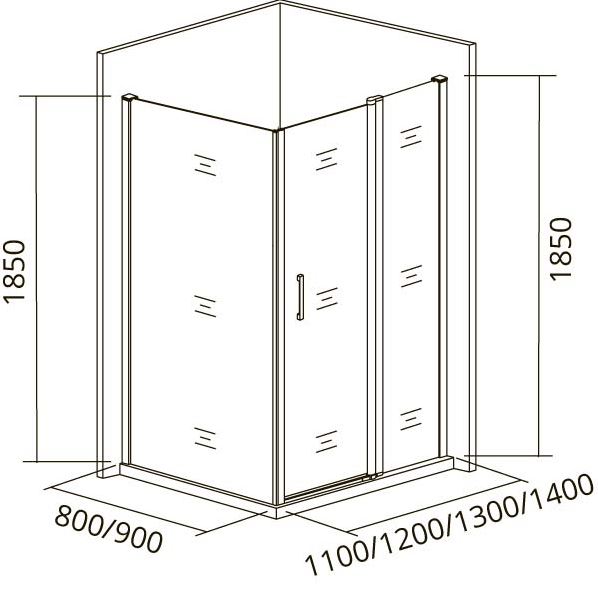 Боковая стенка GOOD DOOR INFINITY 80x185 (INFINITY SP-80 -W-CH)