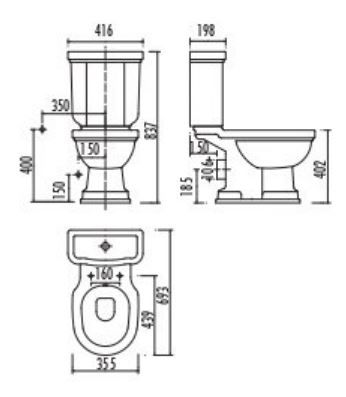 Бачок для унитаза CREAVIT KLASIK (KL410-00PR00E-0000)