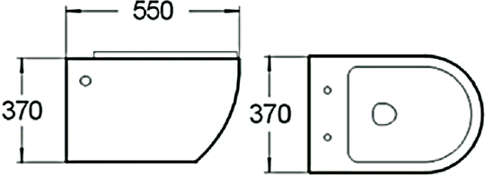 Унитаз подвесной  SantiLine Без серии (SL-5002B)