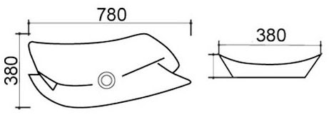 Раковина накладная MELANA (T4218)