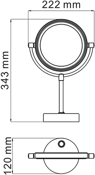 Косметическое зеркало Wasserkraft  (1005)