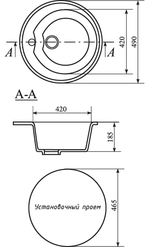 Мойка кухонная Mixline ML-GM09 (331) белая