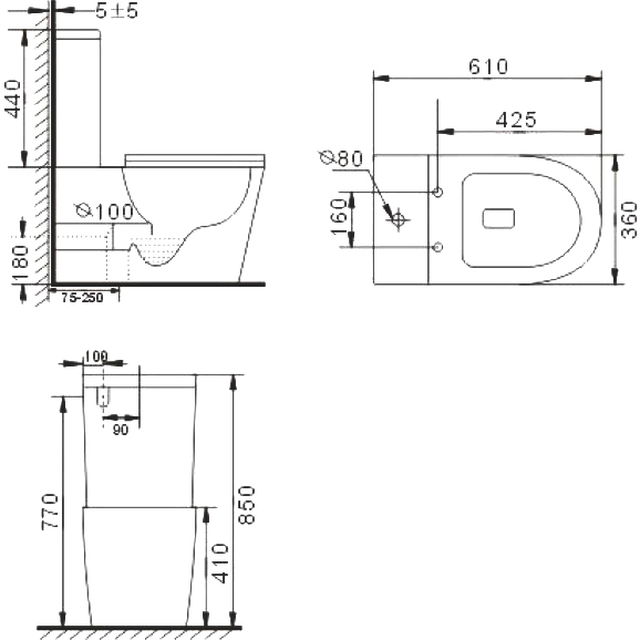 Унитаз-компакт TEKA Nexos 117330000 rimless, с микролифтом