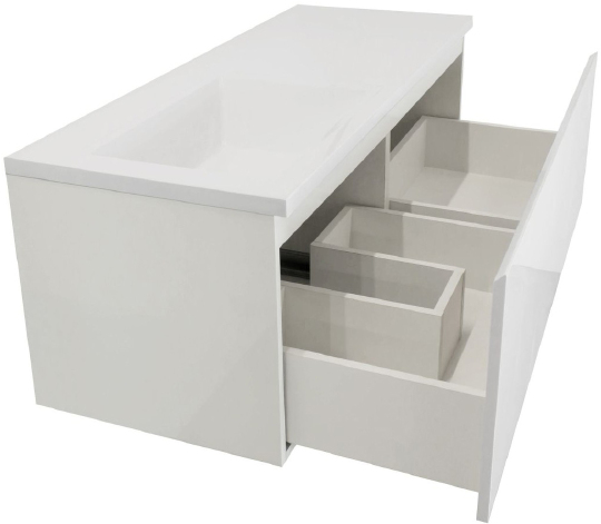 Комплект мебели Эстет Dallas Luxe 115 подвесная, 1 ящик, L
