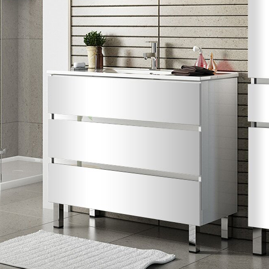 Комплект мебели Sanvit Кубэ-3 60 белый глянец