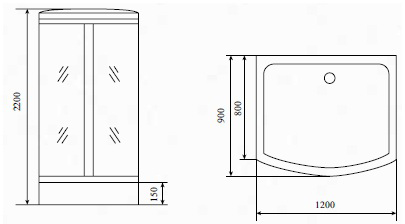 Душевая кабина Timo Comfort 120x90 (T-8815 F)