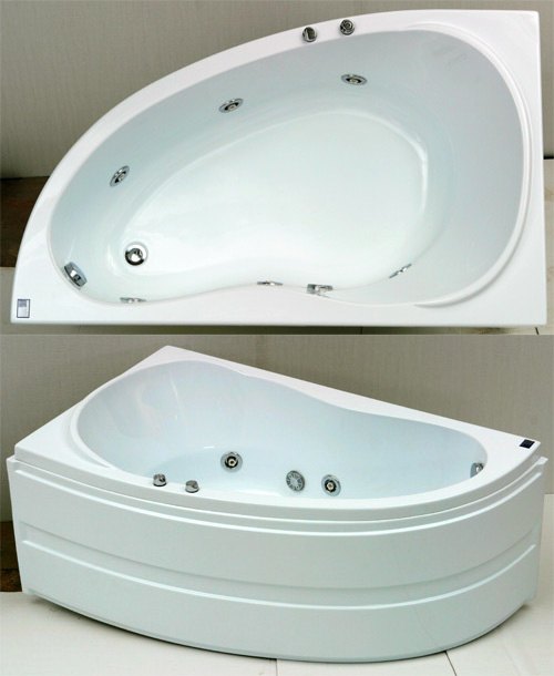 Акриловая ванна Bas Алегра 150х90 L с г/м