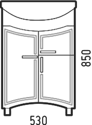 Тумба с раковиной Corozo Креста 55