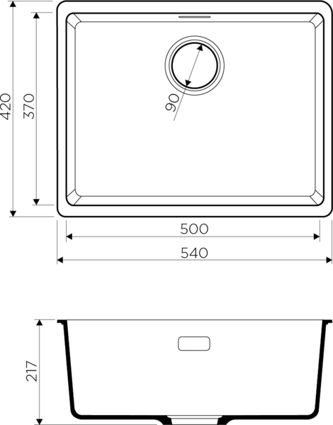 Мойка кухонная Omoikiri Kata 54-U-GR (4993411) leningrad grey