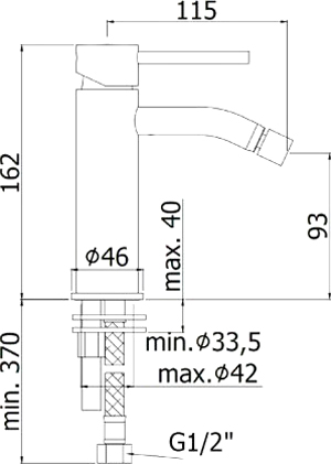 Смеситель для биде PAFFONI LIGHT LIG131BO белый