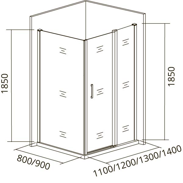 Боковая стенка GOOD DOOR INFINITY 90x185 (INFINITY SP-90 -W-CH)