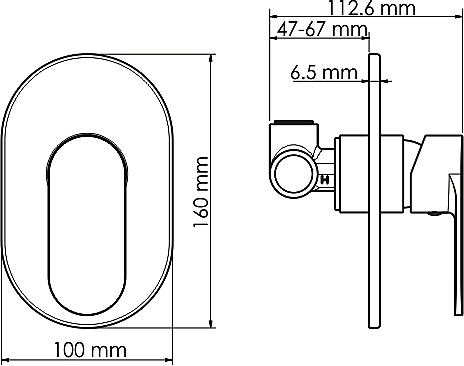 Смеситель для душа Wasserkraft Mindel (8551)