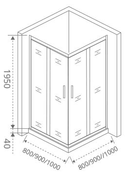 Душевой уголок GOOD DOOR ANTARES 100x100 (ANTARES CR-100-W-CH)