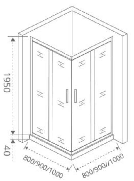 Душевой уголок GOOD DOOR ANTARES 100x100 (ANTARES CR-100-C-CH)