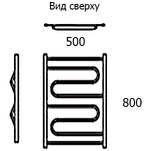 Полотенцесушитель водяной Тругор ЛЦ 80x50 (ЛЦнп1/8050) хром